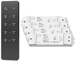 Zdjęcie Ściemniacz LED - Mono - 4 strefowy - Pilot + odbiorniki - zestaw - Tychy