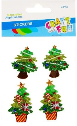 Craft With Fun Ozdoba Boże Narodzenie Choinka 4szt 5908275192350