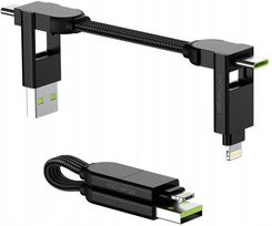 Zdjęcie Kabel Rolling Square inCharge X 6v1, USB, USB-C, Micro USB, Lightning (RS-X01R) Czarny - Ostrołęka
