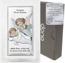 Dono Obrazek srebrny Aniołek Pamiątka Chrztu Świętego DS01FC (42031242)