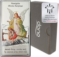 Dono Obrazek srebrny Anioł na kładce Pamiątka Chrztu Świętego DS43C (42111372)