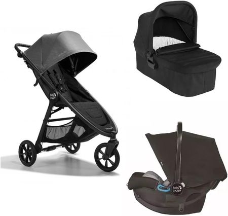 Baby Jogger City Mini Gt2 Stone Grey Głęboko Spacerowy + Fotelik Go