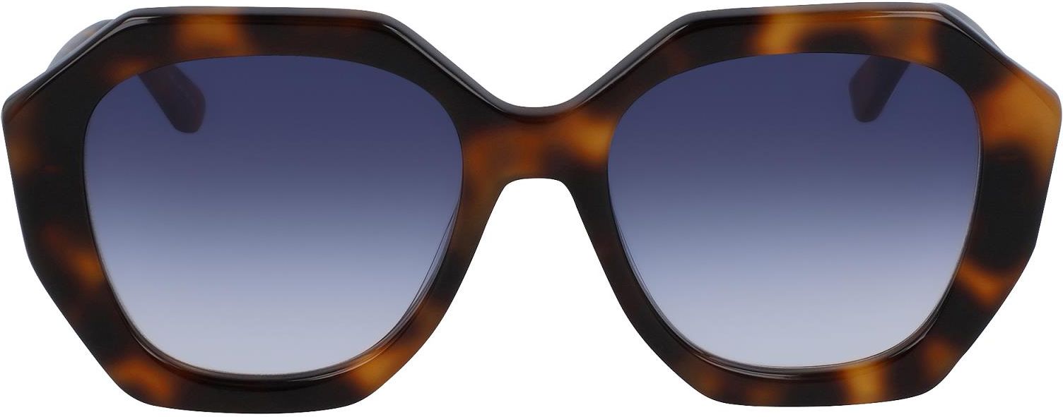 KARL LAGERFELD Kl6012s Occhiali Da Sole Donna – Montatura Rettangolare In Acetato Marrone, Lenti Sfumate, Protezione UV 100%