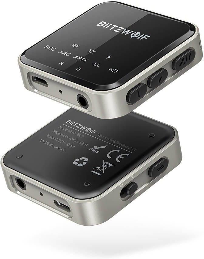 BLITZWOLF TRANSMITER / ODBIORNIK BW-BL3, BLUETOOTH 5.0 - zdjęcie 4 BLITZWOLF TRANSMITER / ODBIORNIK BW-BL3, BLUETOOTH 5.0