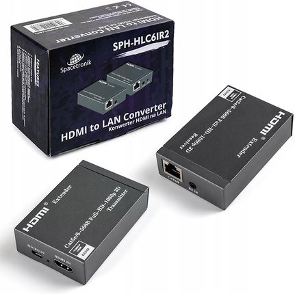 SPACETRONIK KONWERTER HDMI NA LAN SPH-HLC6IR2 LOOP (PRZEDŁUŻACZSYGNAŁUHDMI)