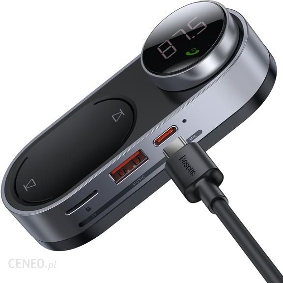 Baseus Solar Car Wireless Player | Solarny transmiter odtwarzacz MP3 do samochodu Bluetooth 5.0 AUX USB