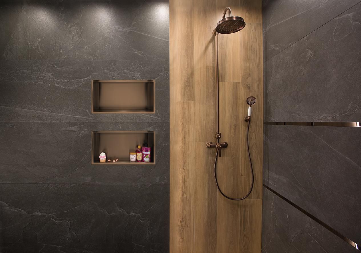 BALNEO WALL-BOX ONE BLACK PÓŁKA WNĘKOWA ZE STALI NIERDZEWNEJ