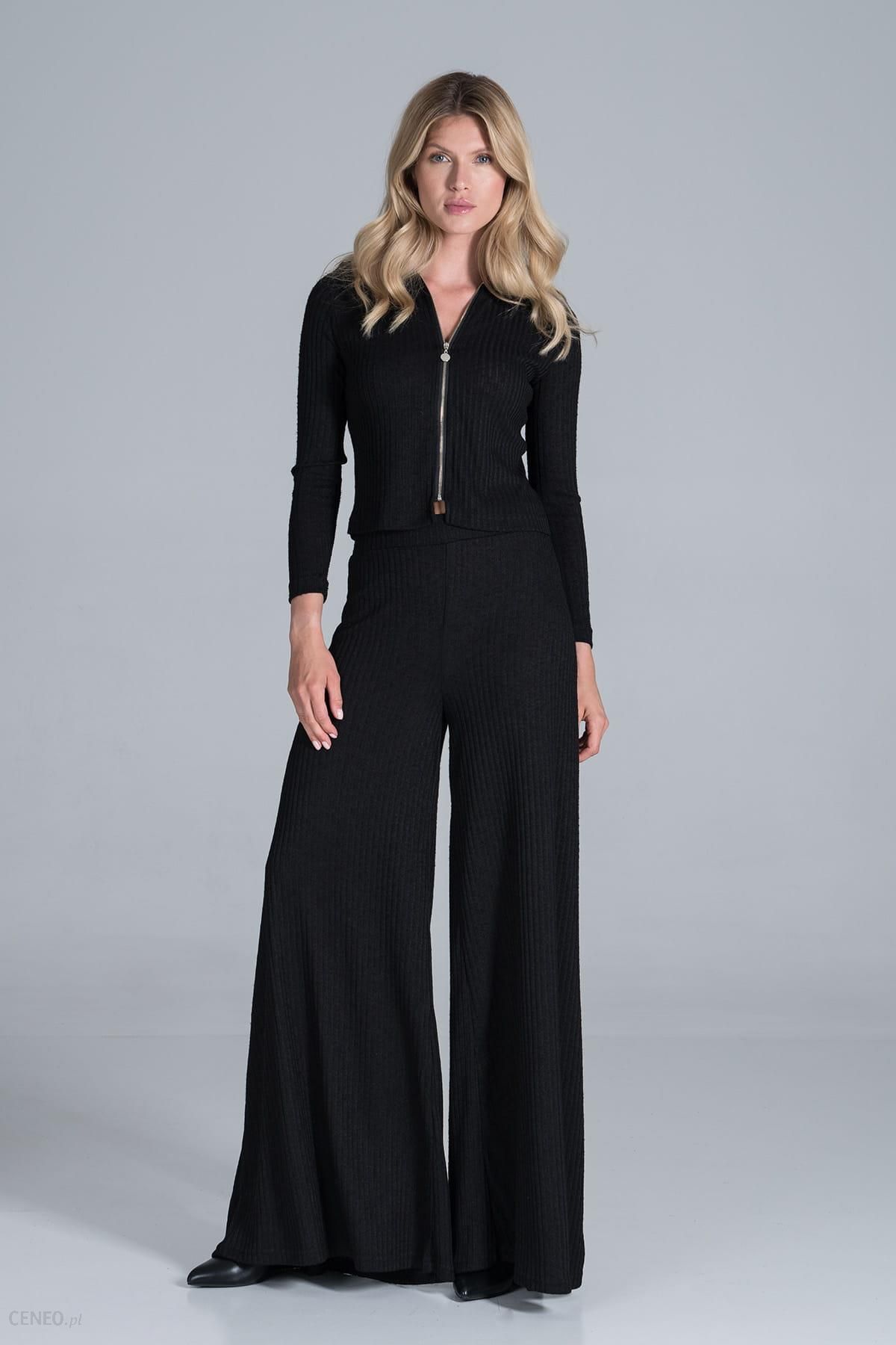 Moda Spodnie Dzwony Zara Dzwony czarny W stylu casual 