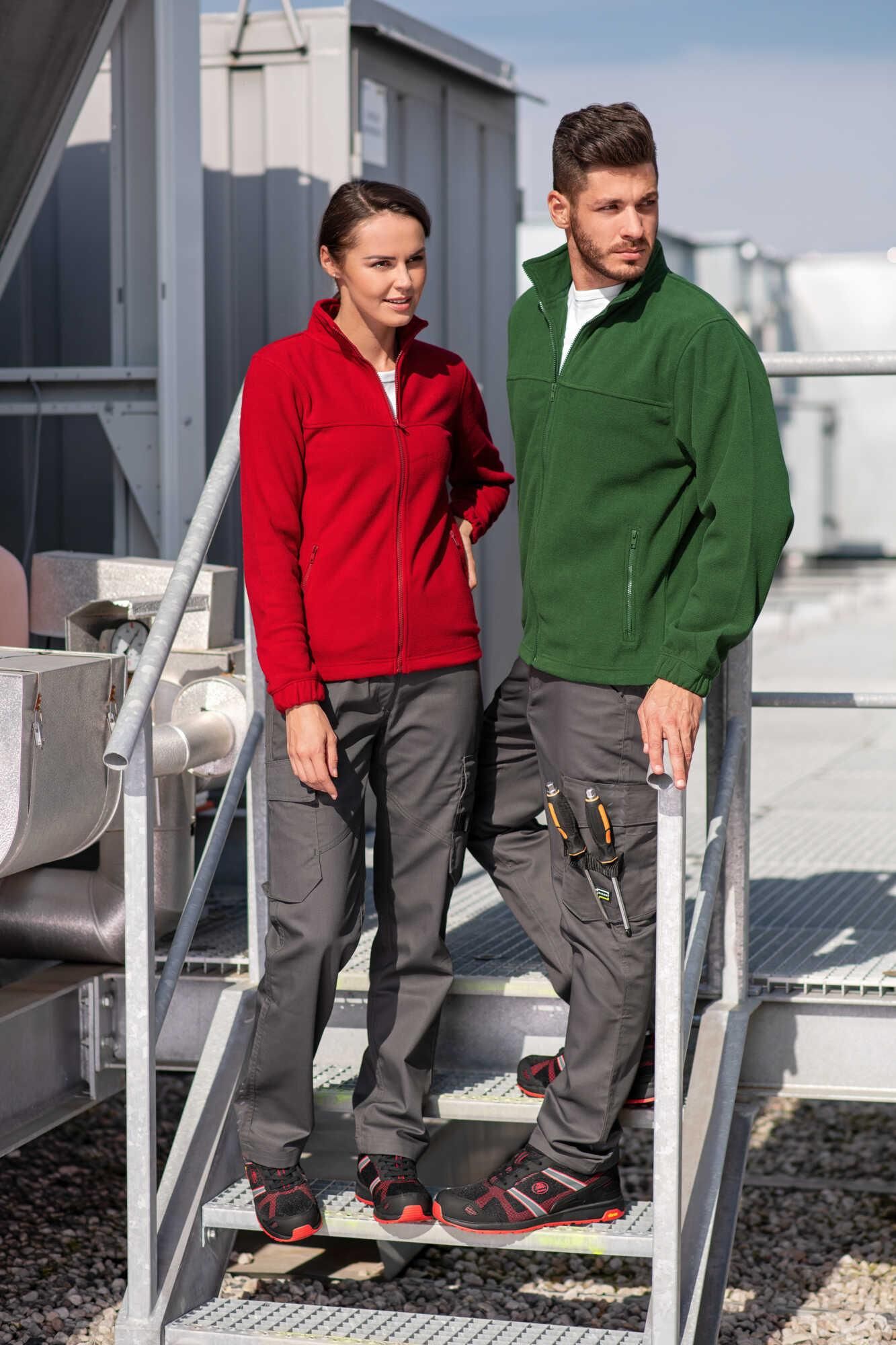 POLAR damski, bluza polarowa, zapinana na suwak, zasuwane kieszenie, RIMECK, JACKET, czerwony - zdjęcie 4 POLAR damski, bluza polarowa, zapinana na suwak, zasuwane kieszenie, RIMECK, JACKET, czerwony
