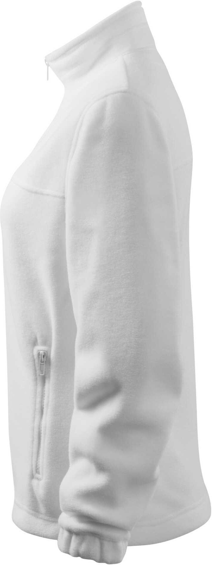 POLAR damski, bluza polarowa, rozpinana, kieszenie na suwak, RIMECK, JACKET 504, biały - zdjęcie 1 POLAR damski, bluza polarowa, rozpinana, kieszenie na suwak, RIMECK, JACKET 504, biały