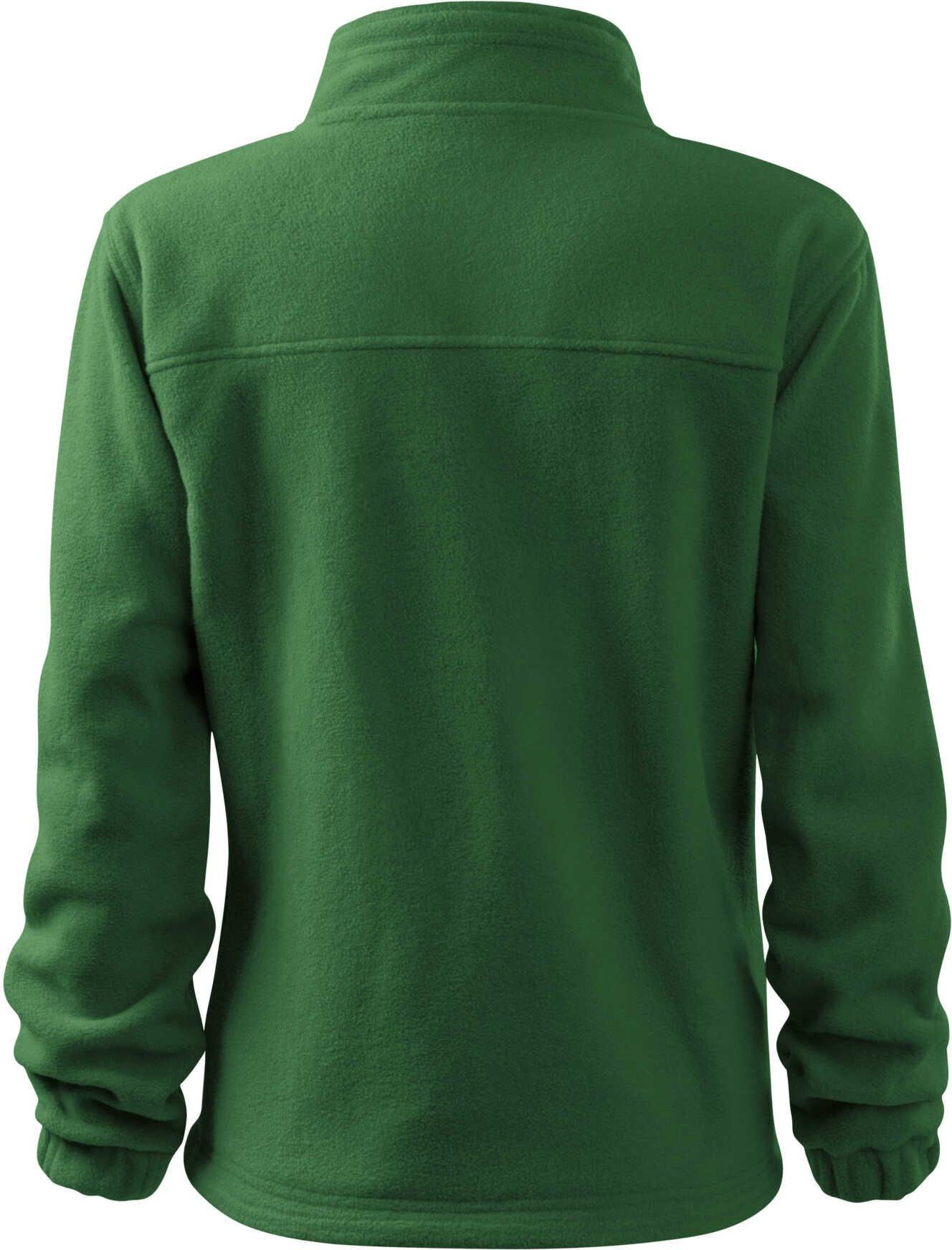 POLAR damski, bluza damska, zapinana na suwak, zasuwane kieszenie, RIMECK, JACKET 504, zieleń butelkowa - zdjęcie 5 POLAR damski, bluza damska, zapinana na suwak, zasuwane kieszenie, RIMECK, JACKET 504, zieleń butelkowa