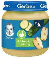 Gerber Deserek Jabłuszka z cukinią dla niemowląt po 4 miesiącu 125g - Deserki dla dzieci