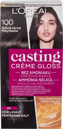 L'Oreal Casting Creme Gloss Farba do włosów 100 Dark Black 48ml