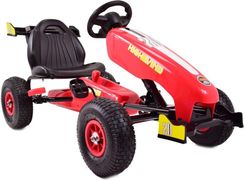 Zdjęcie Import Super-Toys Najnowszy Gokart Na Pedały Koła Pompowane Hamulce G202 (G202CZERWONY) - Maków Podhalański