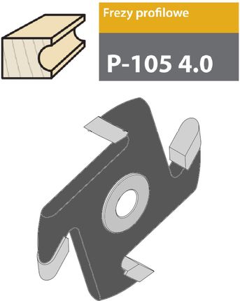 FABA Frez Profilowy Do Półwałka Wypukły P-105  HSS R-15 125x30/30 P105S125-0012