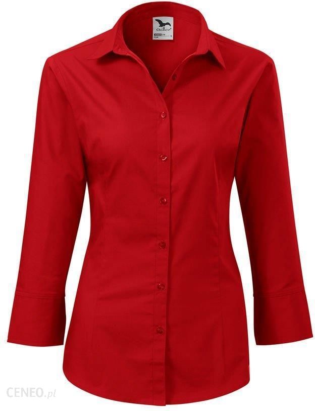 Koszula damska elegancka, długi rękaw 3/4, MALFINI STYLE LS, czerwona