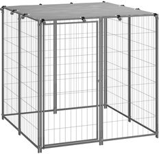Zdjęcie Vidaxl Kojec Dla Psa Srebrny 110X110X110 Cm, Stalowy - Puck
