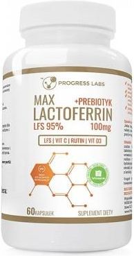 Progress Labs Laktoferyna 100Mg Lfs 95% Max Complex Odporność + Prebiotyk Produkt Vege 60 Kaps