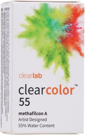 Soczewki kontaktowe, niebieskie - Clearlab Clear Color 55 -0.25  2 szt.