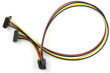 Supermicro CBL-0487L-01 - 0.58 m - PCI-E (8-pin) - 2 x SATA 15-pin - Straight - Angled - Black,Red,Yellow (CBL0487L01)