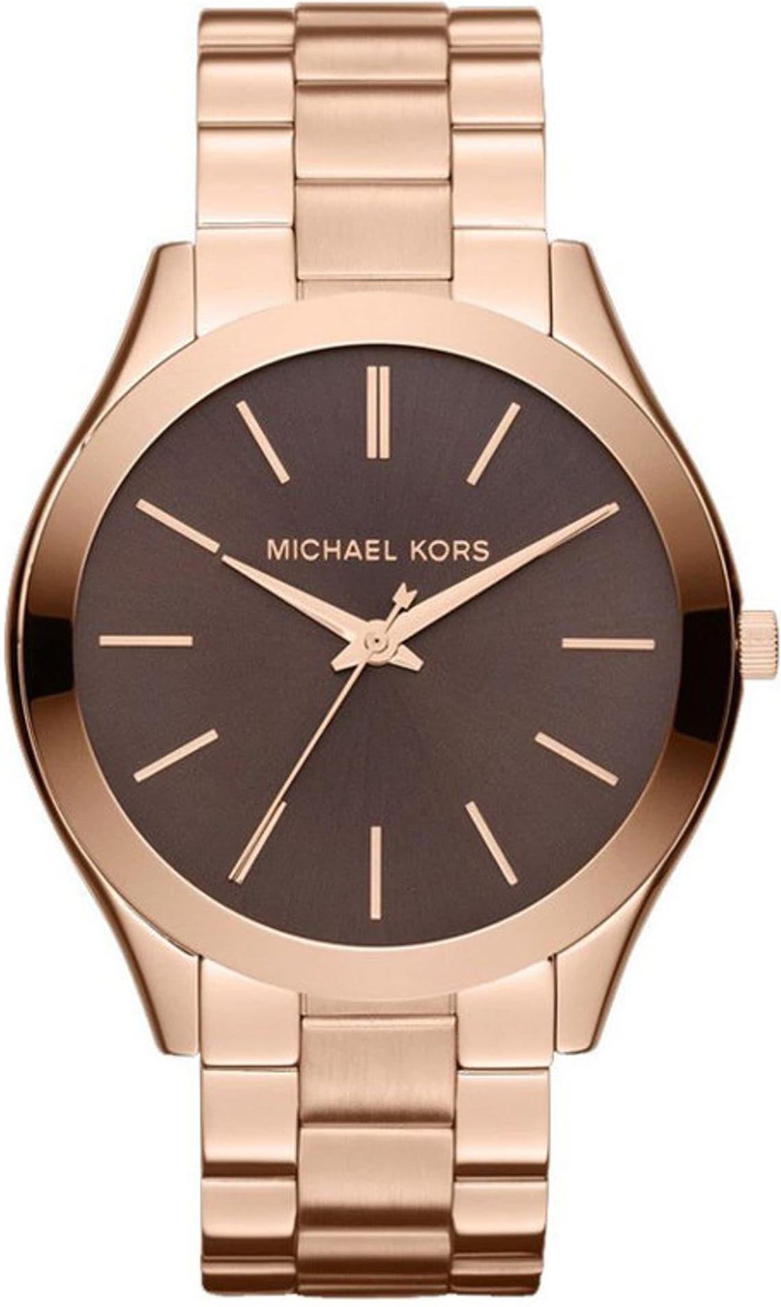 Michael Kors SLIM RUNWAYローズゴールド ✓ Michael Kors MK3197 ⌚ Slim Runway 👩 Zegarek Damski