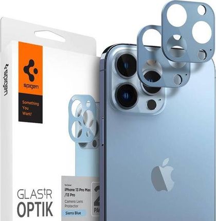 Spigen Szkło hartowane na aparat Optik Camera Lens Apple iPhone 13 Pro/13 Pro Max Sierra Blue [2 PACK]