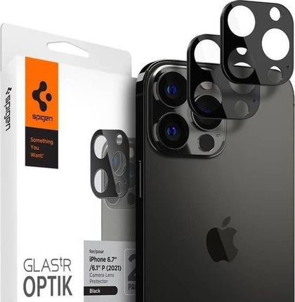 Spigen Szkło hartowane na aparat Optik Camera Lens Apple iPhone 13 Pro/13 Pro Max Graphite [2 PACK]