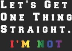 Let's Get One Thing Straight I'm Not: Proud LGBT, Gay book, Lesbian, Pride, Transgender, Feminization Pride Awareness Month Gift 110 Page - 6" x 9"