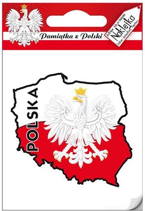 Steelblue Naklejka pojedyncza kontur Polski (BD731)