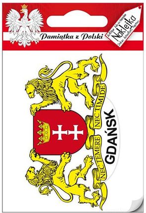 Steelblue Naklejka pojedyncza herb Gdańsk (BD739)