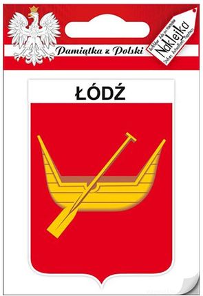 Steelblue Naklejka pojedyncza herb Łódź (BD743)