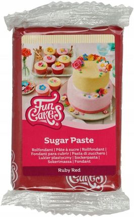 Fun Cakes Masa cukrowa lukier - FunCakes - czerwona, 250 g