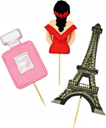 Slado Figurki cukrowe Dziewczyna Paryż Perfumy Toppery