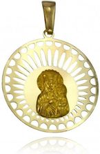 Zdjęcie Norbisrebro Złoty Ażurowy Medalik Matka Boska Częstochowska - Próba 585 (IDRCZĘSTOCHOWSKA060921) - Kraków