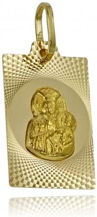 Norbisrebro Złoty Diamentowany Medalik z Matka Boska Częstochowska - Próba 585 (IDRCZĘSTO281021)