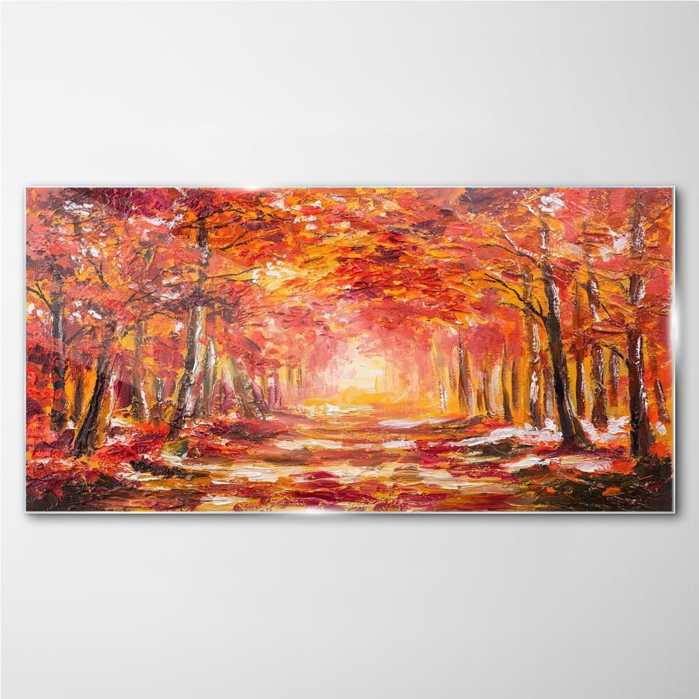 Coloray Obraz Szklany las liście jesień przyroda 120x60 cm OSH2S327327470120X60CM Opinie i