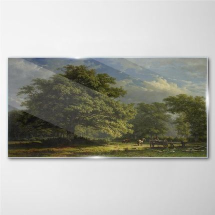 Coloray Obraz na Szkle Nowoczesny las niebo koń 120x60 cm (OSH2S379010314120X60CM)