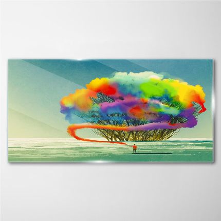 Coloray Obraz na Szkle Abstrakcja Drzewo 140x70 cm (OSH2S93316956140X70CM)