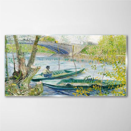 Coloray Obraz Szklany Wędkowanie wiosna Van Gogh 140x70 cm (OSH2S537415140X70CM)