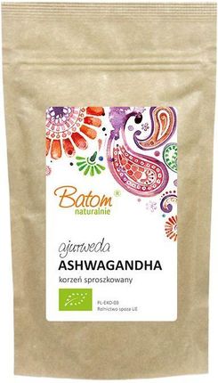 Batom Ashwagandha żeń-szeń indyjski korzeń mielony BIO 300g