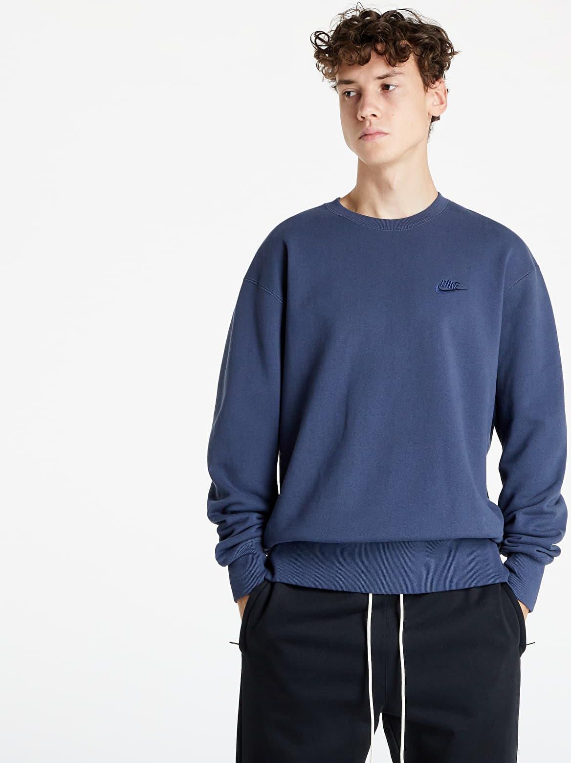 Nike Sportswear Men's Classic Fleece Crew Thunder Blue/ Midnight Navy Ceny i opinie Ceneo.pl