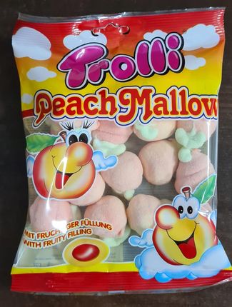 z Niemiec De Trolli Peach Mallows 150 g - zdjęcie 2