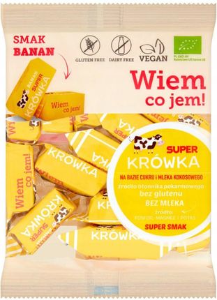 Cukierki krówki smak bananowy bez mleka Bio 150 g