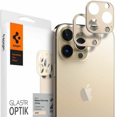 Spigen Nakładka Na Obiektyw Optik.Tr Do Apple Iphone 13 Pro/13 Pro Max 2Szt. Złoty