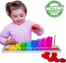 Zdjęcie WOOPIE GREEN Układanka Nauka Liczenia i Kolorów Montessori - Brzeszcze