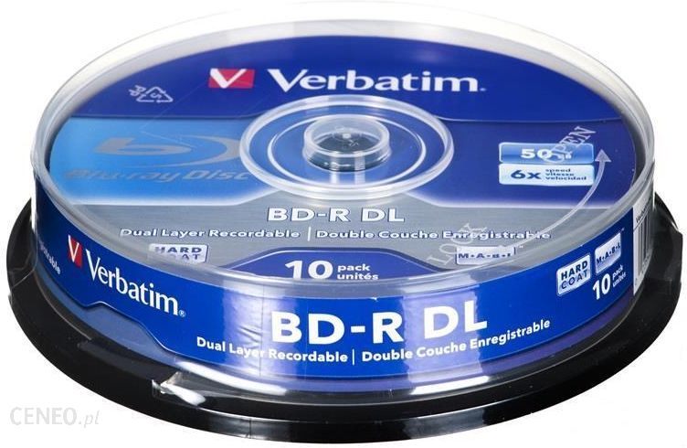 Verbatim BD-R (10-pack)DualLayer/Spindle/6x/50GB (43746)