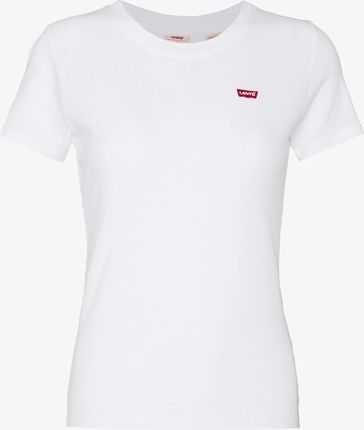 T-Shirt Levi's Ss Rib Baby Tee White 37697-0000 L - Ceny i