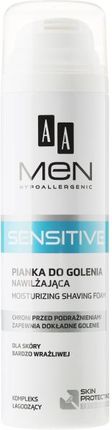 AA Men Sensitive Pianka do golenia nawilżająca dla skóry bardzo wrażliwej 250 ml