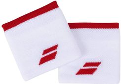 Zdjęcie Babolat Logo Wristband (2 szt.) - white/fiesta red - Maków Podhalański