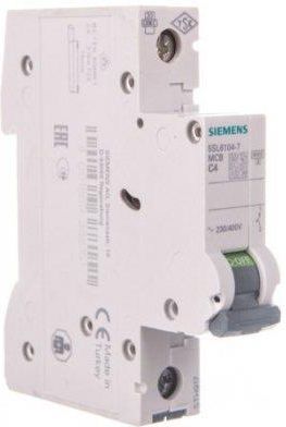 Siemens Wyłącznik nadprądowy 1P C 4A 6kA AC 5SL6104-7 5SL61047